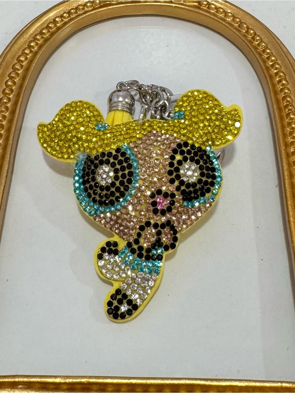 New Bubbles Powder Puff Girl Keychain Bag Charm